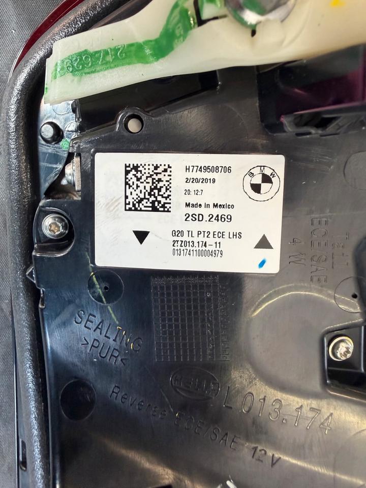 BMW G20/G21 før LCI – venstre indre LED-baglygte 7495087 ECE – foto 3