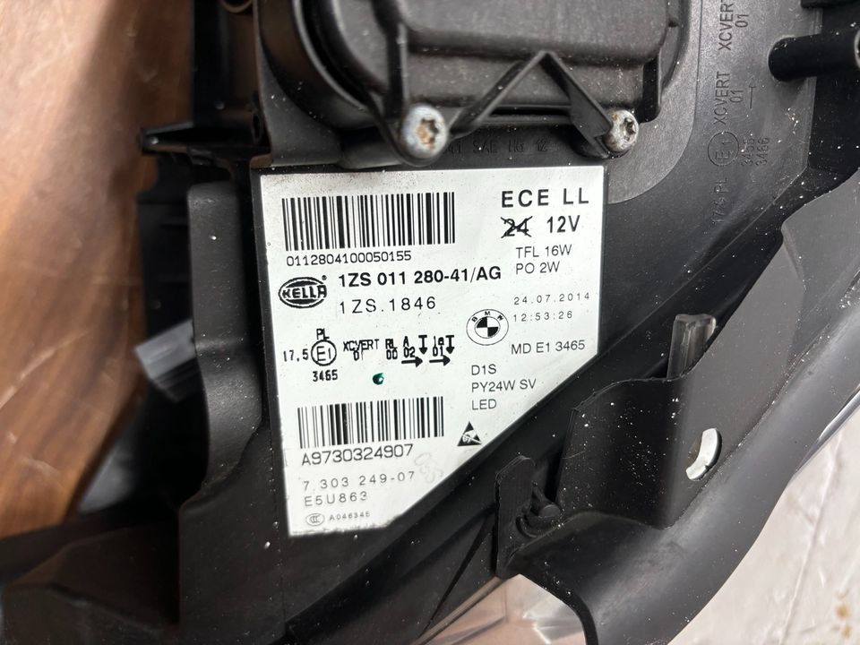 BMW Z4 E89 LCI – venstre bi-xenonforlygte ECE 7303249-07 uden moduler