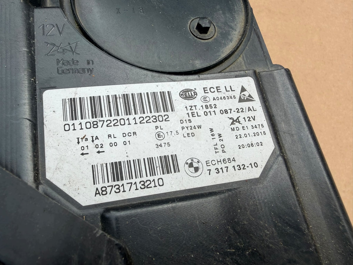 BMW F10/F11 LCI højre bi-xenon-forlygte – EU, ikke-adaptiv, 7317132-10 med moduler – originalt foto 4