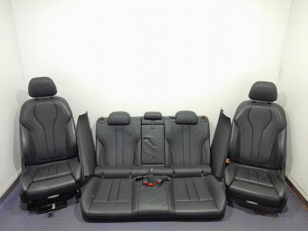 BMW X6 F16 – komplet sort Dakota lædersædesæt, varme/el/førermemory, EU