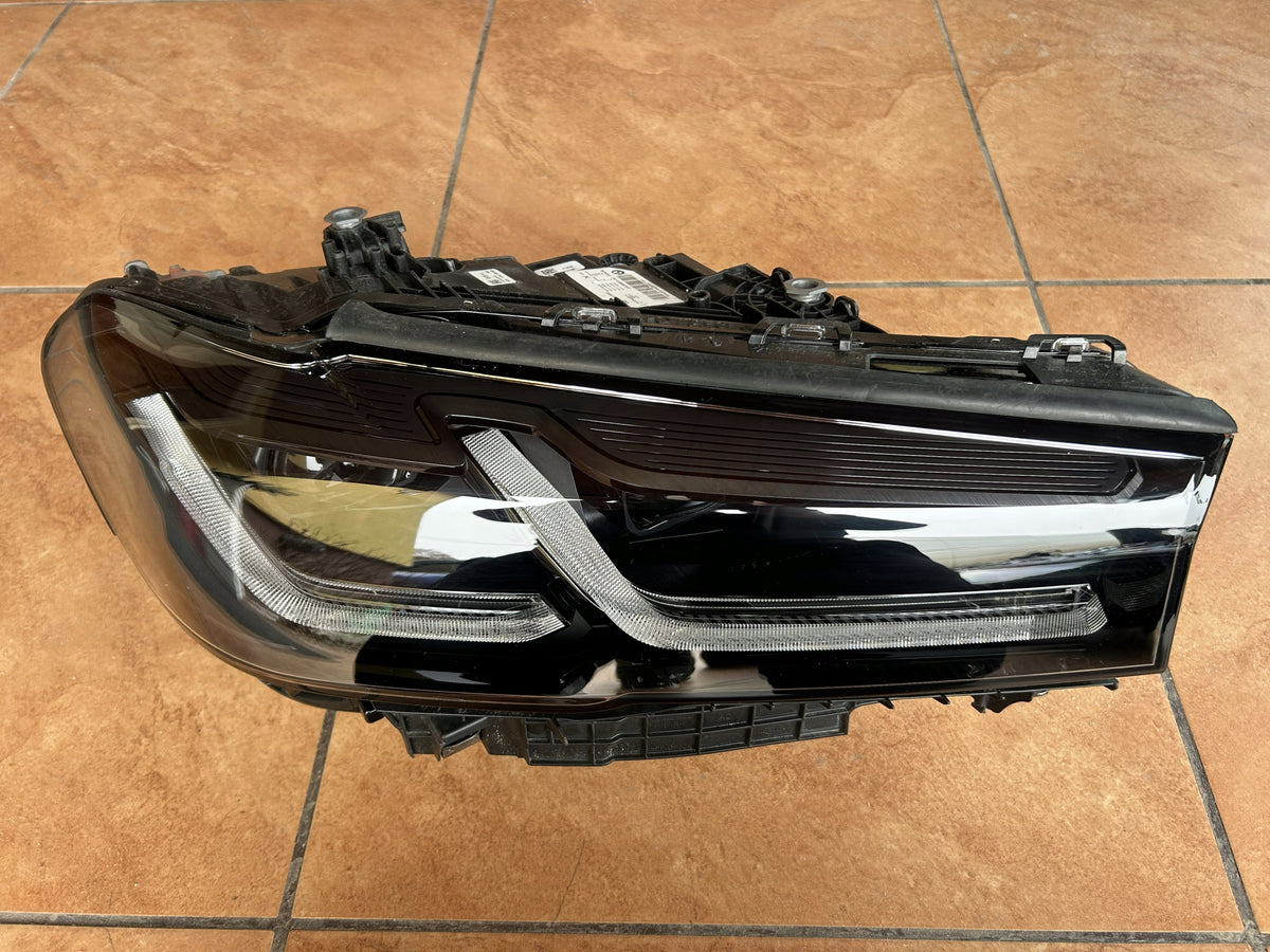 BMW G30/G31 LCI – sorte EU Adaptive LED-forlygter med moduler, par – brugt – uændret originalfoto 3