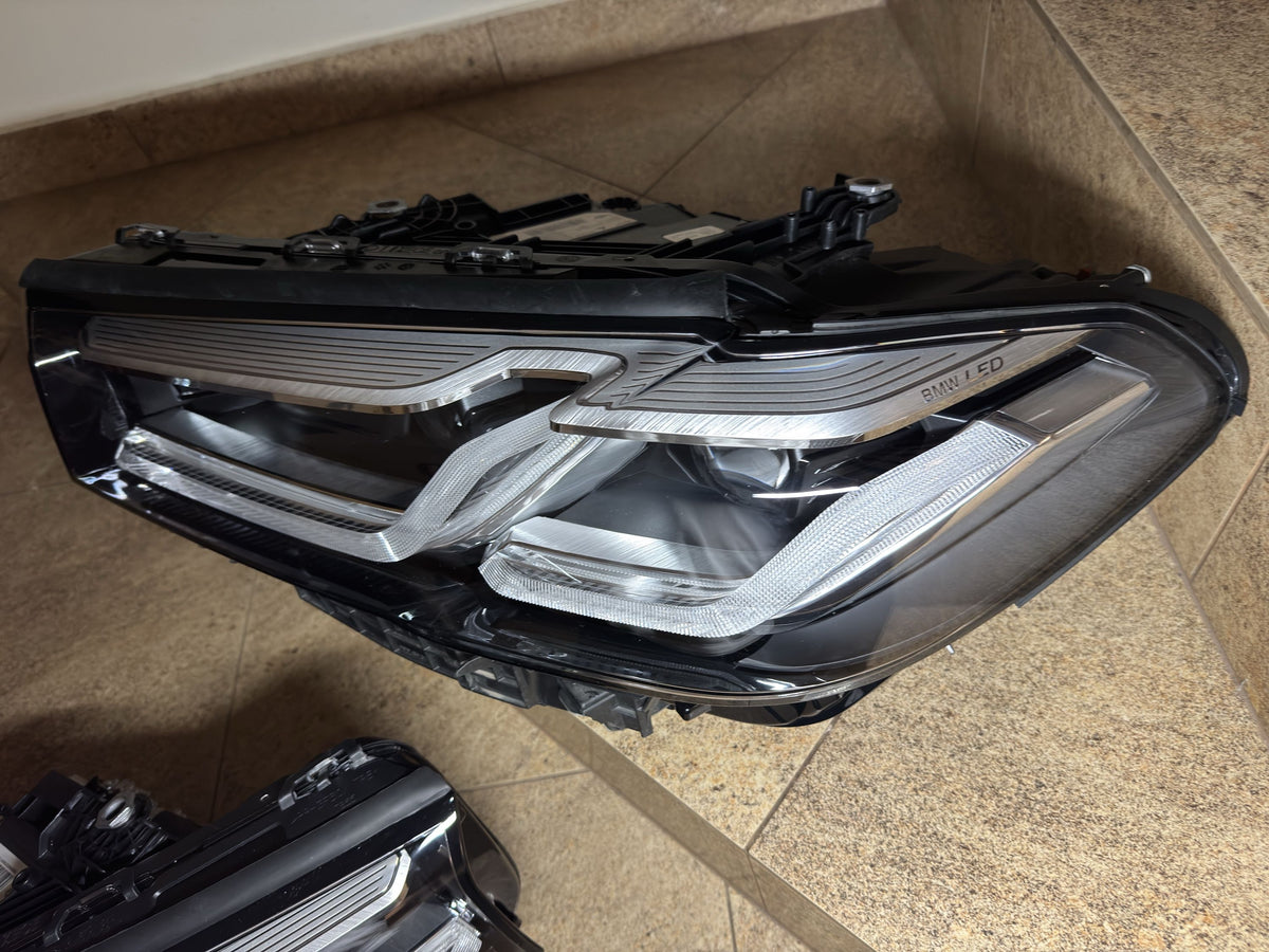 BMW G30/G31 LCI – EU LED-forlygter med moduler, par i krom – brugt – uændret originalfoto 4