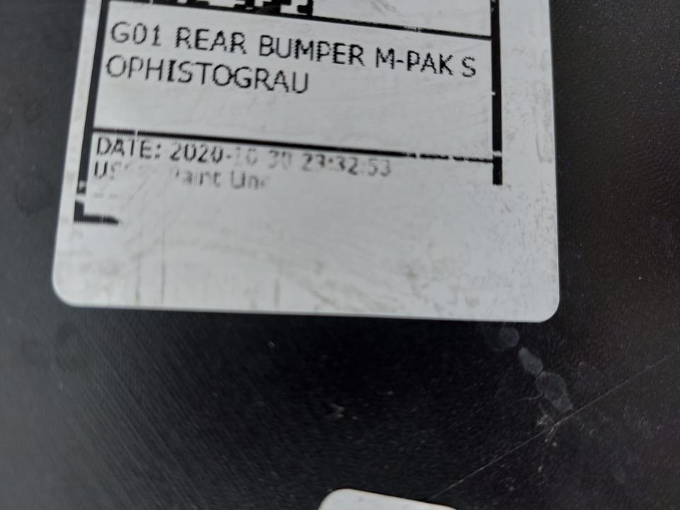 BMW X3 G01 M-Sport – øvre bagkofangerskal 8089729, grå med skrabemærke – den konkrete del, foto 4
