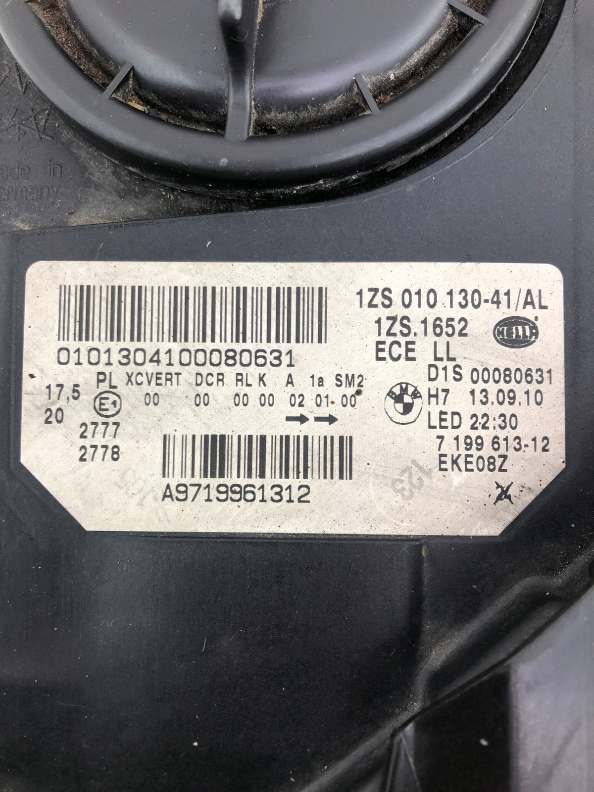 BMW 5-serie F07 GT – venstre adaptiv xenon-forlygte, EU, 7199613 – skadet/repareret hus – billede 2