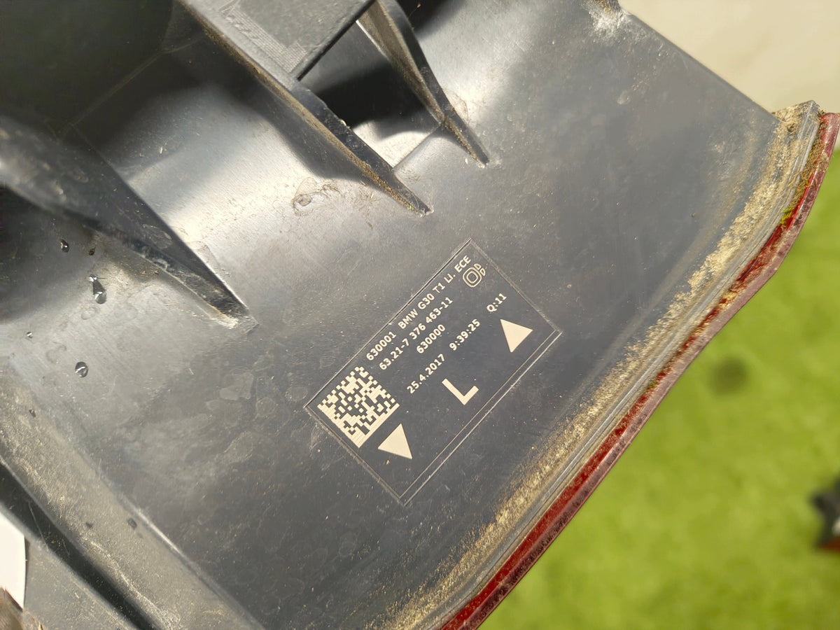 BMW G30 sedan – OE 63217376463 og ECE-mærkning, brugsspor bevaret