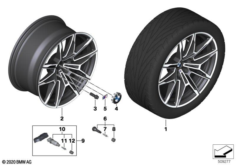 BMW OE 36108093832 – 3 Series G80 M3, 3 Series G81 M3 Touring, 4 Series G82 M4 19″ – originale fælge