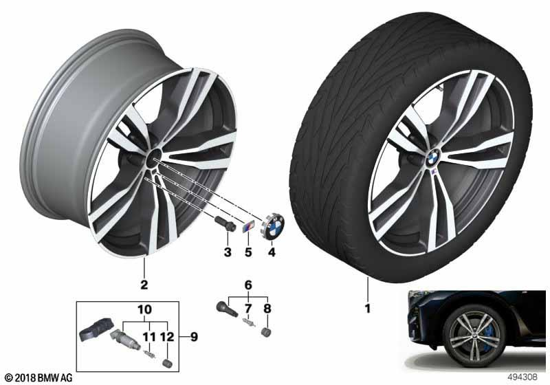 BMW OE 36118074220 – X7 G07, X7 G07 LCI 21″ – originale fælge