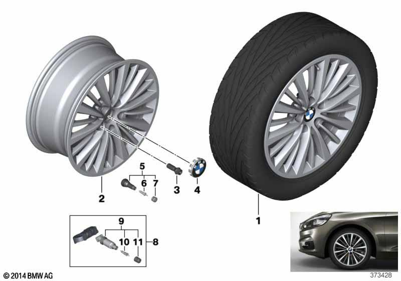 BMW Styling 481 – 2 Series F45, 2 Series F45 Active Tourer LCI, 2 Series F46 17″ – originale fælge