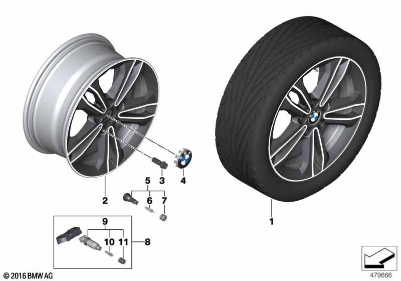 BMW Styling 549 – 1 Series F40, 2 Series F44 Gran Coupe, 2 Series F45 17″ – originale fælge