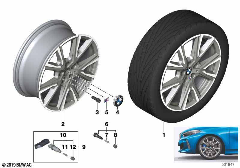 BMW Styling 557M – 1 Series F40, 2 Series F44 Gran Coupe 19″ – originale fælge