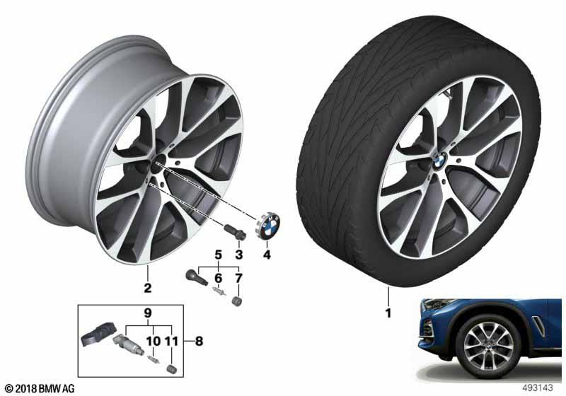 BMW Styling 738 – X5 G05, X5 G05 LCI, X5 G18 20″ – originale fælge