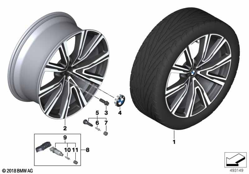 BMW Styling 746I – X5 G05, X5 G18, X6 G06 22″ – originale fælge