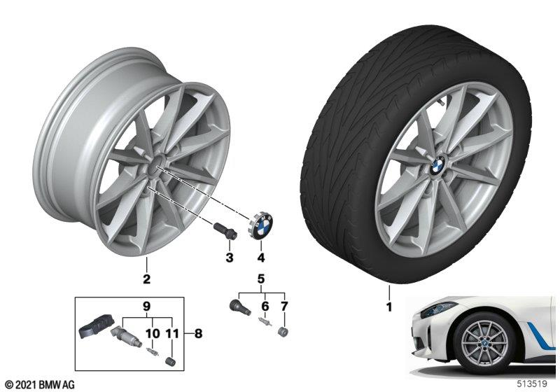 BMW Styling 851 – 4 Series G26 Gran Coupe, i4 G26 Gran Coupe 17″ – originale fælge