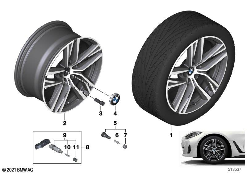 BMW Styling 853 – 4 Series G26 Gran Coupe, i4 G26 Gran Coupe 18″ – originale fælge