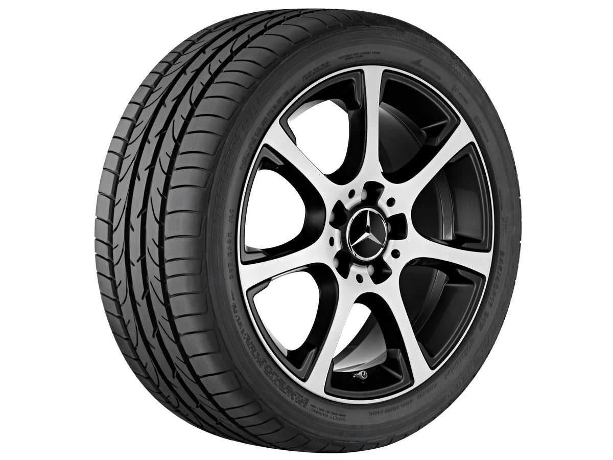 Mercedes-Benz 7-spoke fælg, High-sheen finish – A2044016902 17″ – originale fælge