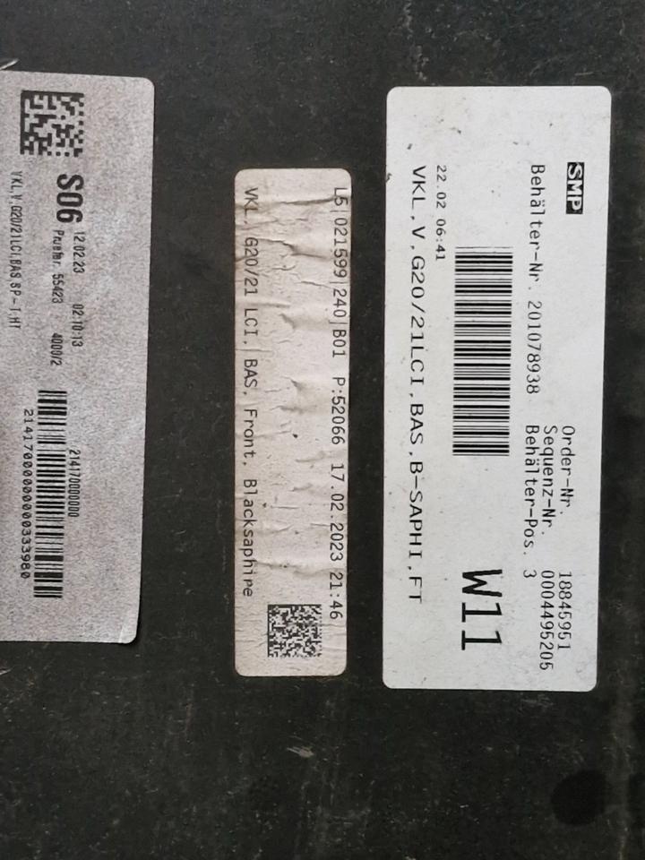 BMW G20/G21 LCI – sort frontkofangerskal 5A1BF40, standard – foto 4
