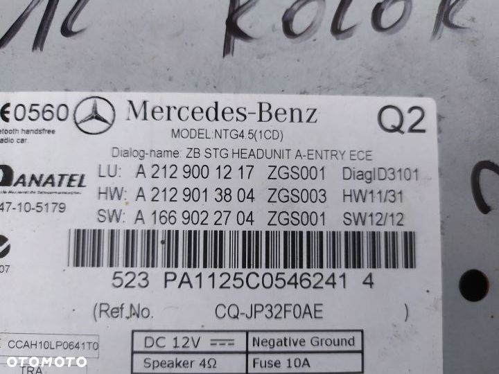 Mercedes E-Klasse W212 – radioenhed A2129001217