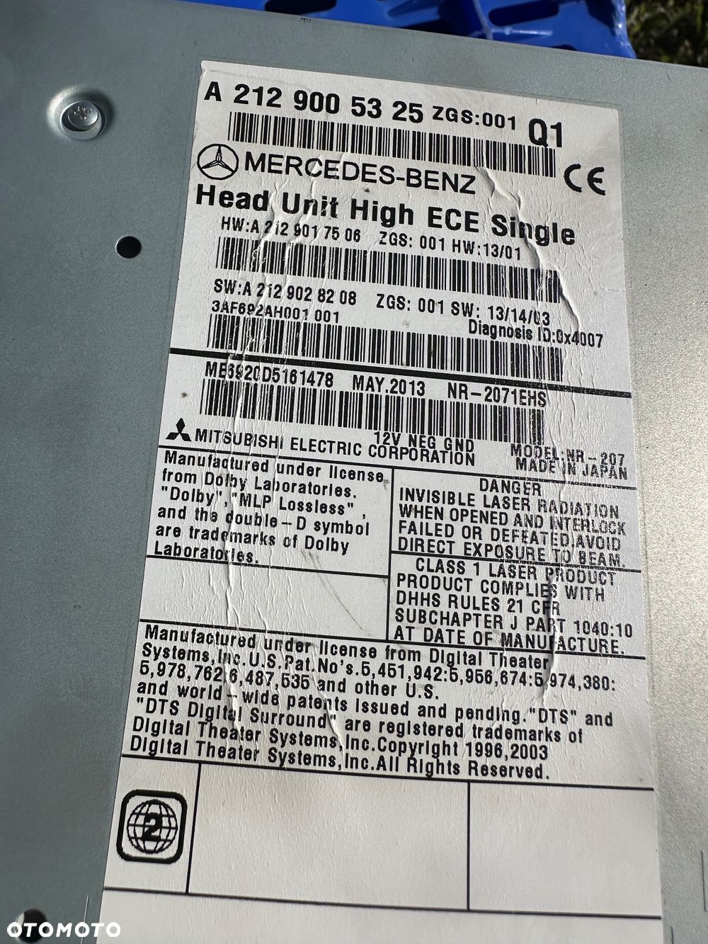 Mercedes E-Klasse W212 – radioenhed A2129005325