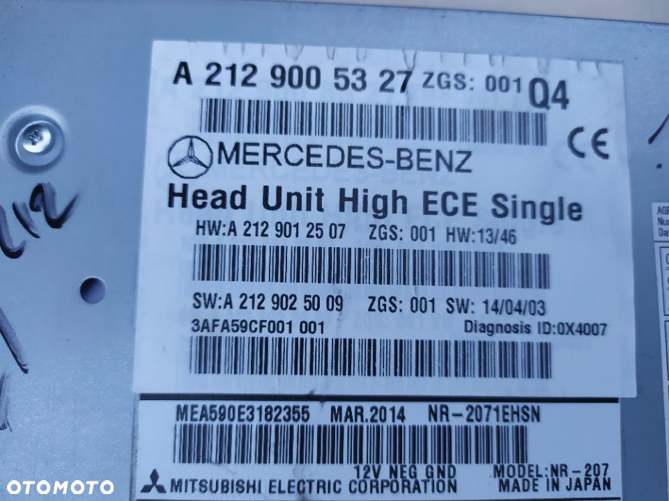 Mercedes E-Klasse W212 – radioenhed A2129005327