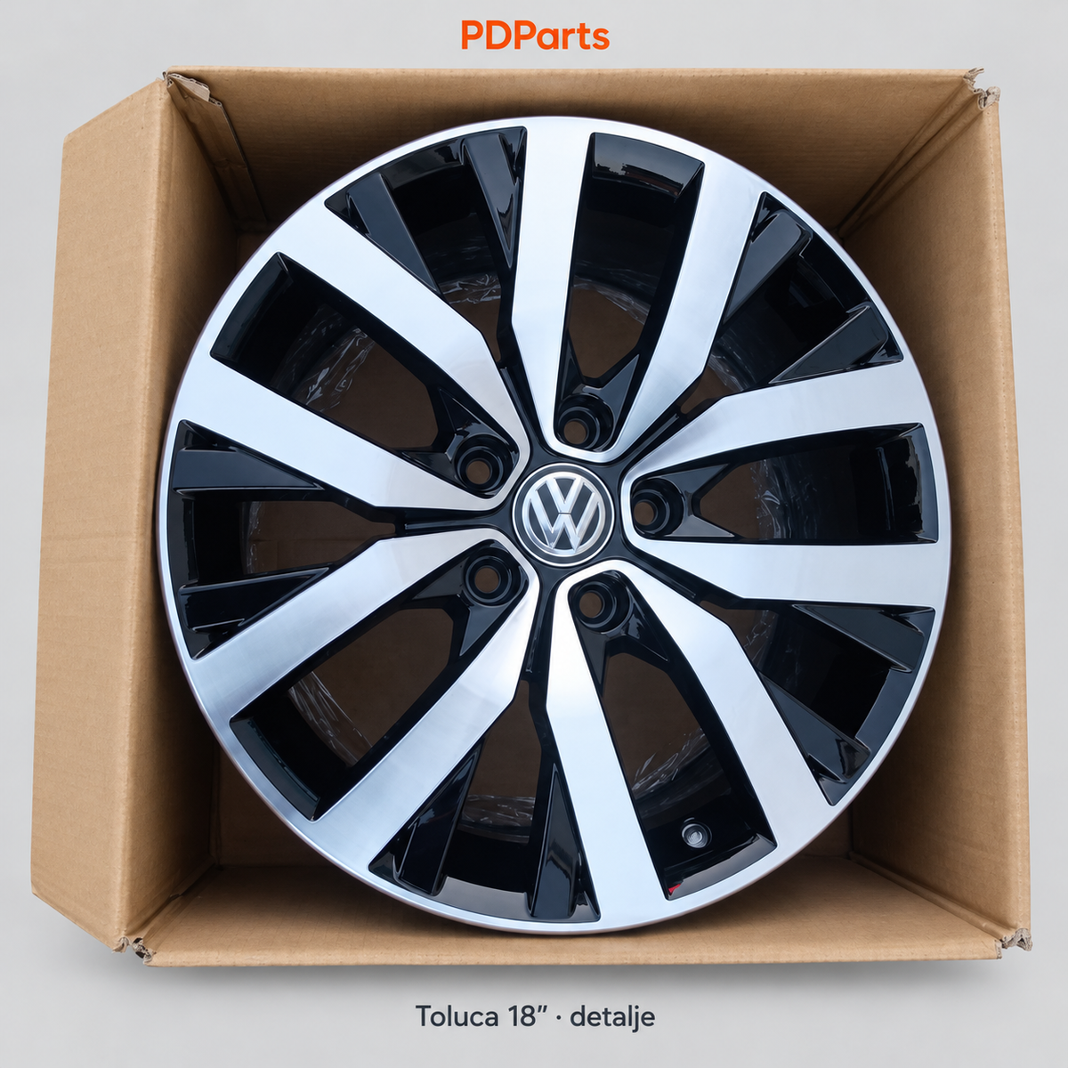 VW Toluca 18 tommer – detalje af det fotograferede sæt