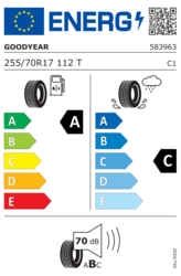 EU-dækmærke Goodyear Wrangler Territory HT 255/70 R17
