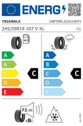 EU-dækmærke Triangle PL02 245/55 R19