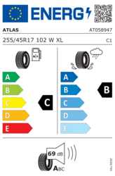 EU-dækmærke Atlas Sportgreen 3 255/45 R17