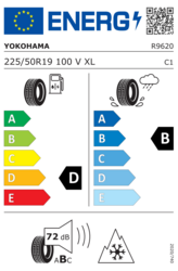 EU-dækmærke Yokohama BluEarth 4S AW21 225/50 R19