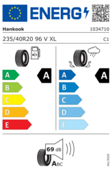 EU-dækmærke 235/40 R20 96V
