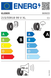 EU-dækmærke Kleber Dynaxer HP5 SUV 215/55 R18
