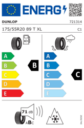 EU-dækmærke 175/55 R20 89T