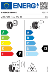 EU-dækmærke Bridgestone Blizzak LM-25 245/50 R17