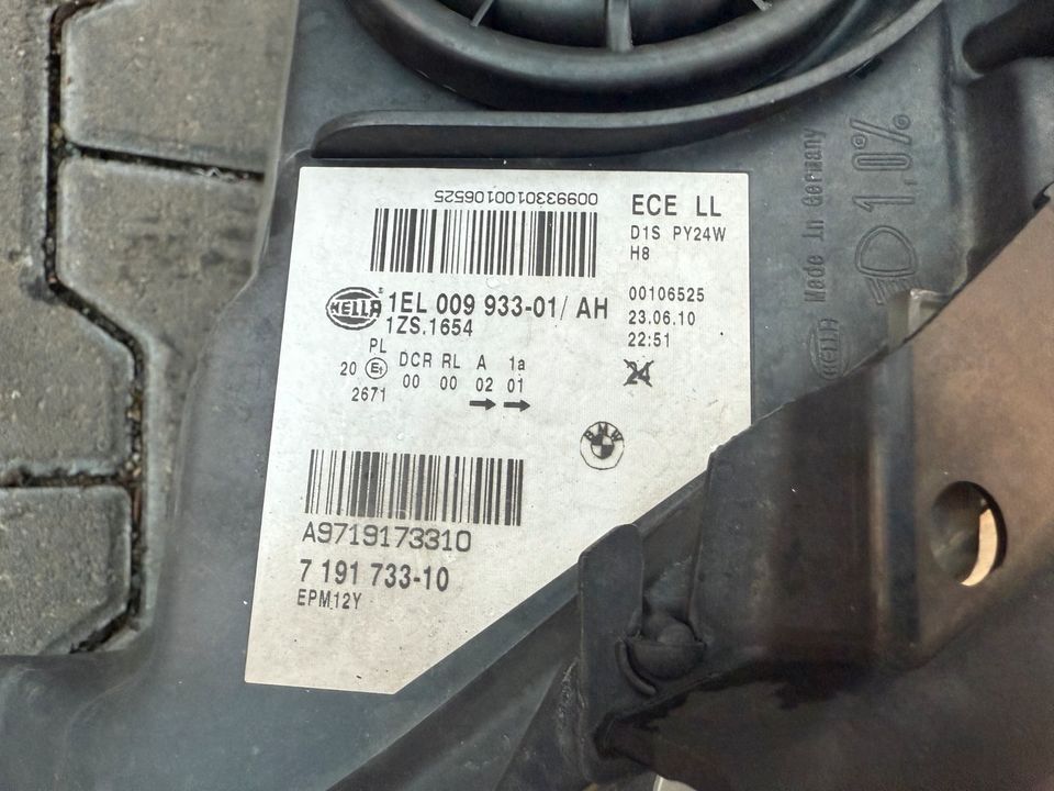 BMW Z4 E89 – venstre bi-xenonforlygte ECE 7191733-10 med monteret styreenhed