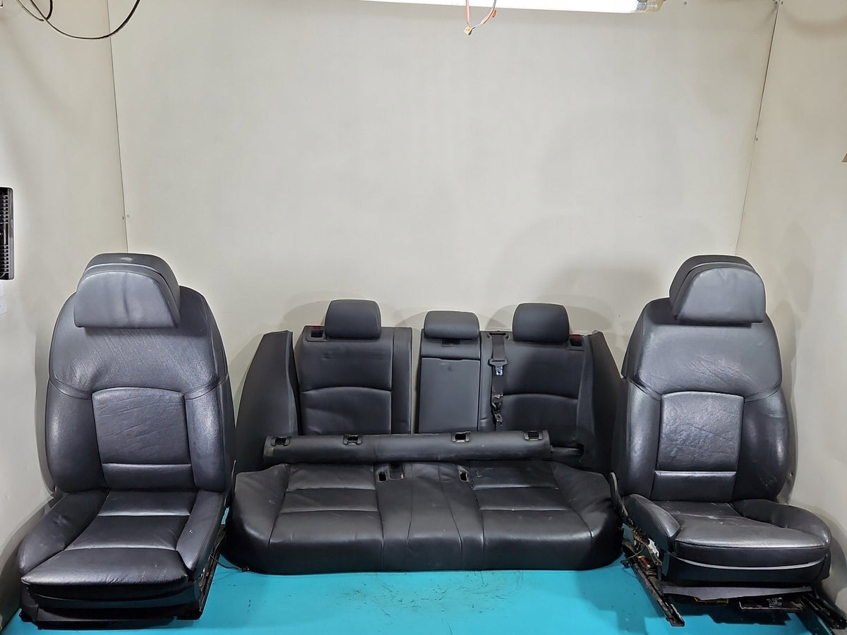 BMW F11 Touring 2012 – sort lædersædesæt med forvarme – til renovering