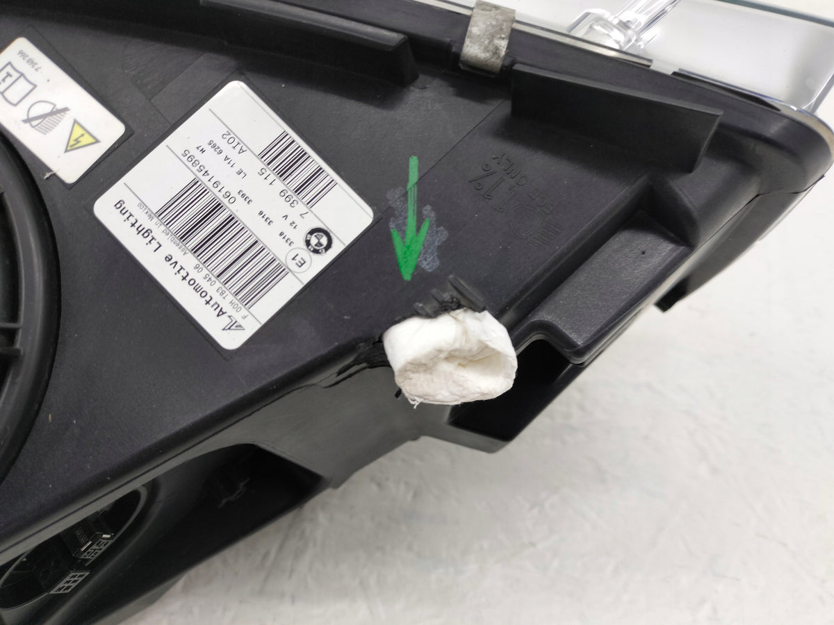 BMW F15 F16 venstre adaptiv bi-xenon-forlygte skadet montering ved OEM-mærkat