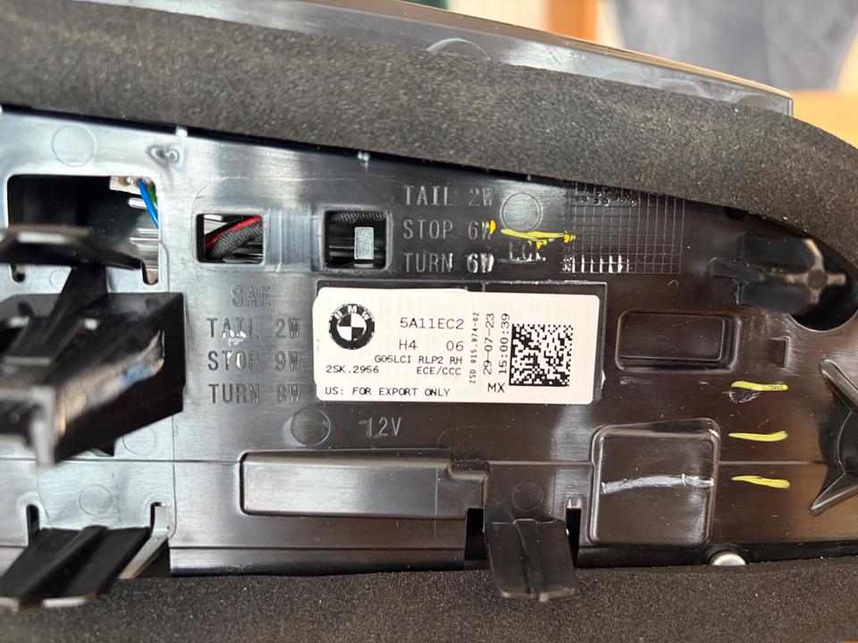 BMW X5 G05 LCI – fire LED-baglygter, indre og ydre, ECE/CCC – foto 6