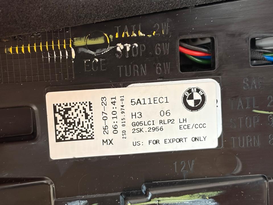 BMW X5 G05 LCI – fire LED-baglygter, indre og ydre, ECE/CCC – foto 8