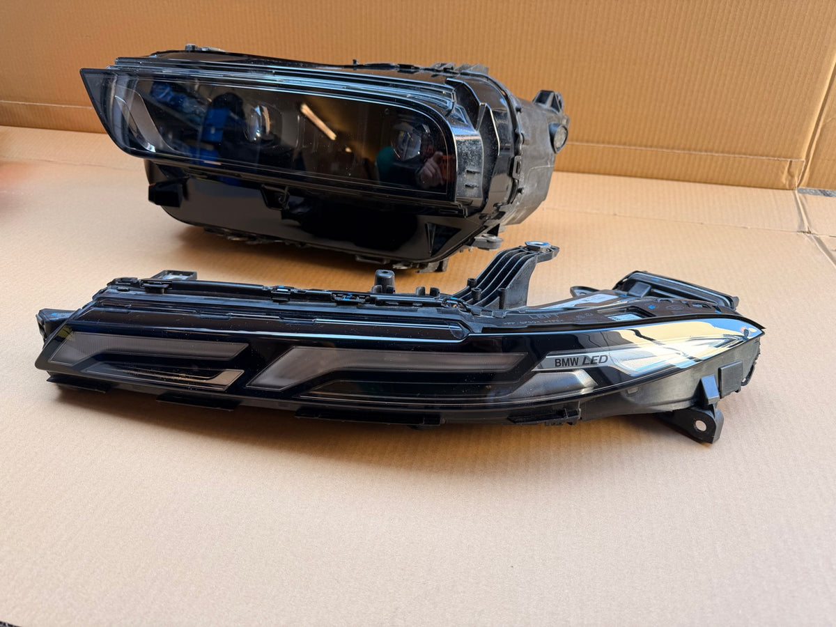 BMW X7 G07 LCI – LED Shadowline forlygtesæt, 4 dele – original del, foto 2