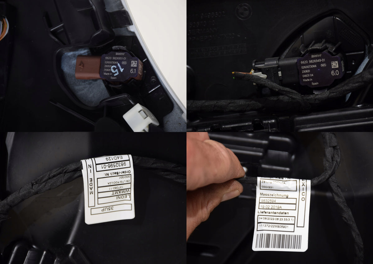 BMW G30/G31 LCI standard forkofanger A300 – sensor- og ledningsnumre
