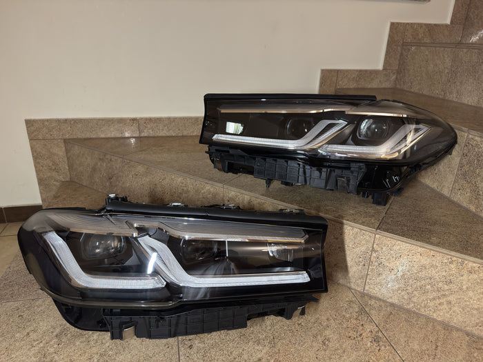 BMW G30/G31 LCI – EU LED-forlygter med moduler, par i krom – brugt