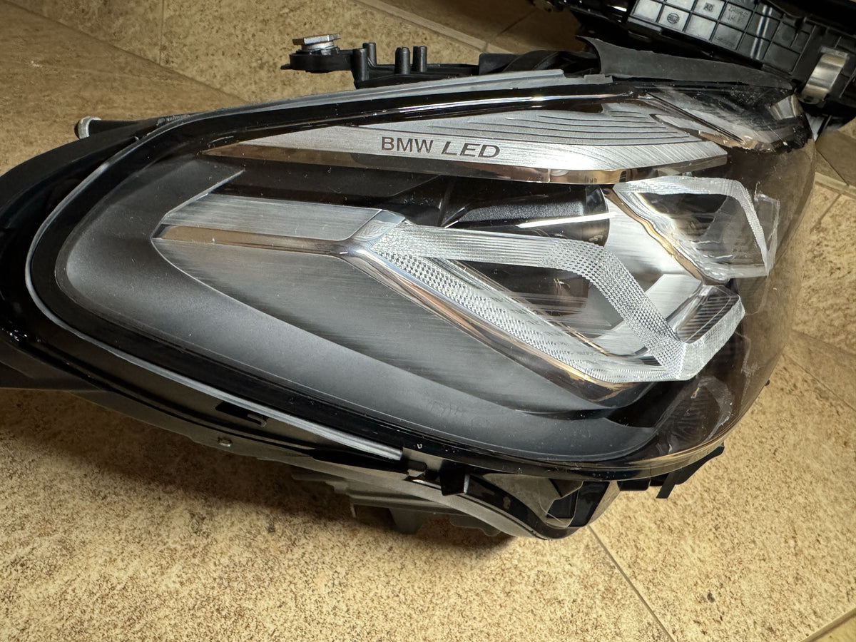 BMW G30/G31 LCI – EU LED-forlygter med moduler, par i krom – brugt – uændret originalfoto 3