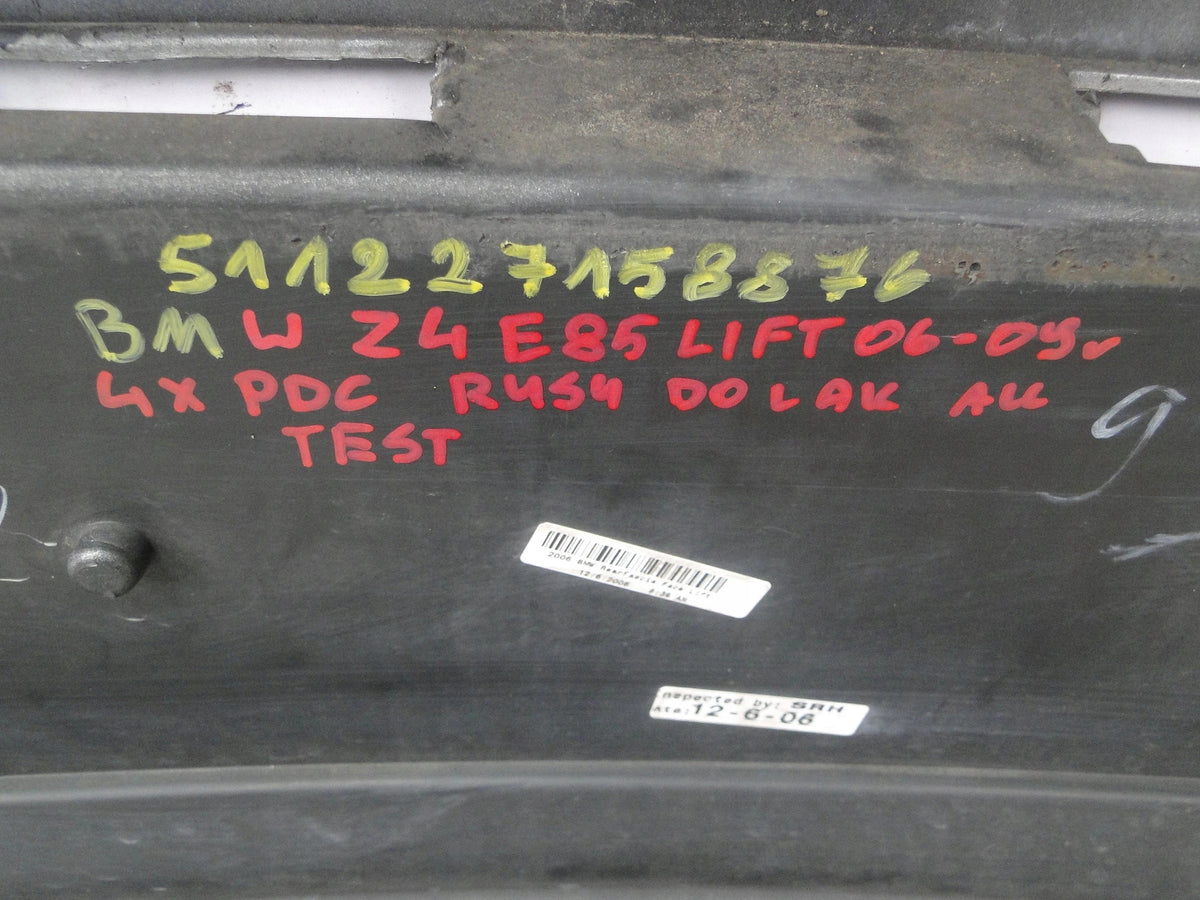 BMW Z4 E85 grå bagkofanger – originalfoto 8, stand og detaljer