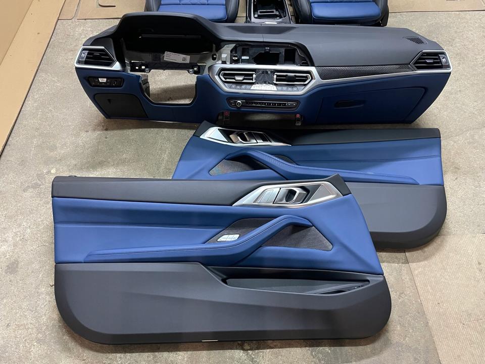 BMW G22 coupé – blå/sort sportsindtræk med for-/bagsæder og beklædninger – foto 2