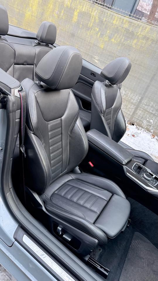 BMW G23 cabriolet – sorte lædersæder for/bag, elektrisk betjening, donor 2023 – foto 3