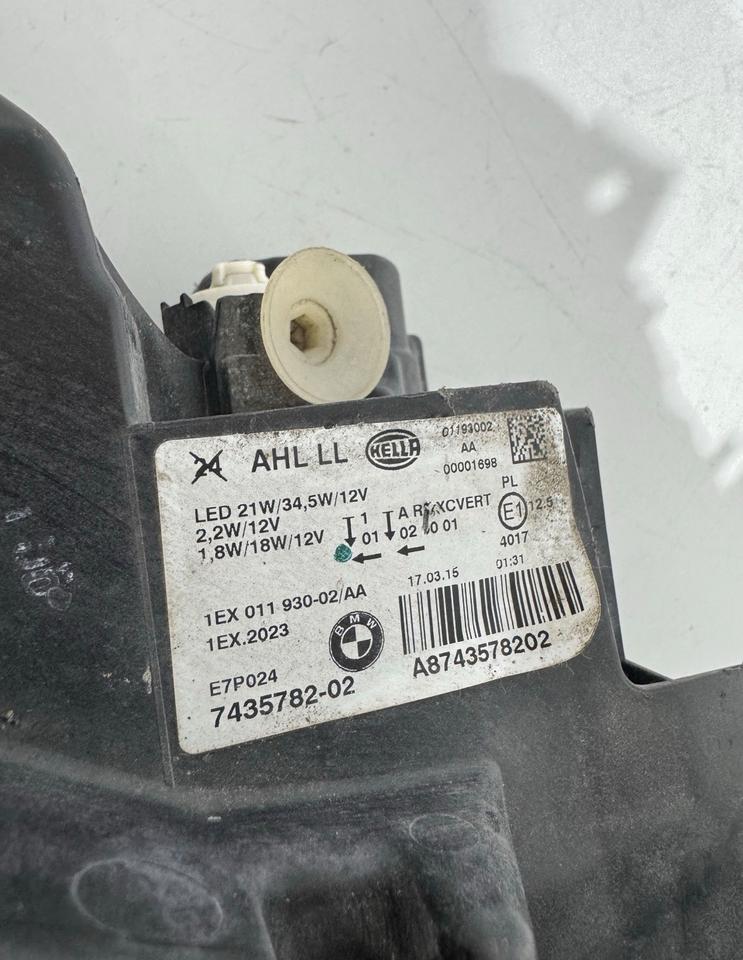 BMW F20/F21 LCI – højre Adaptive LED-forlygte EU, 7435782-02, udskiftet glas – originalfoto 5