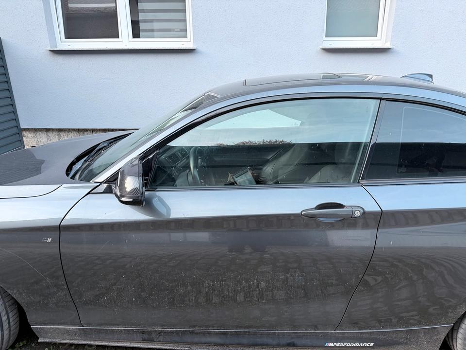 BMW F21 – venstre fordør B39 med annonceret rude og mekanik, uden greb og spejl