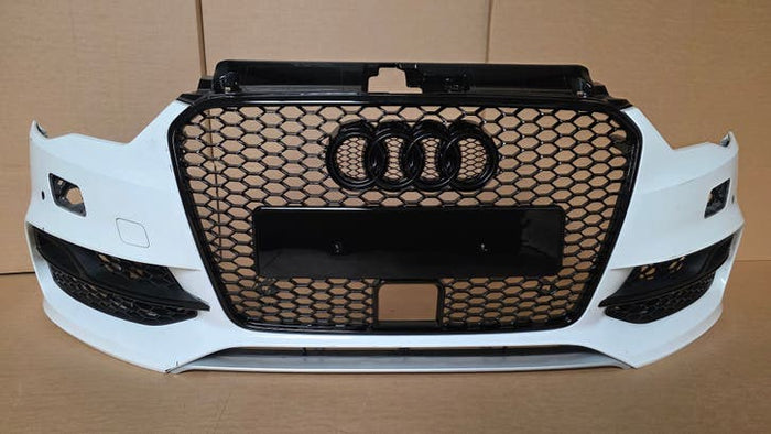Audi A3 8V sedan – S-Line forkofanger med grill, hvid
