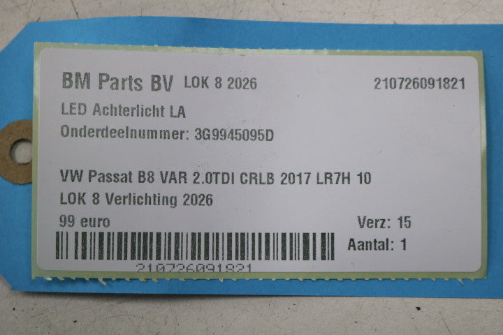 VW Passat B8 Variant venstre ydre LED-baglygte – 3G9945095D – originalfoto 6 af den konkrete vare