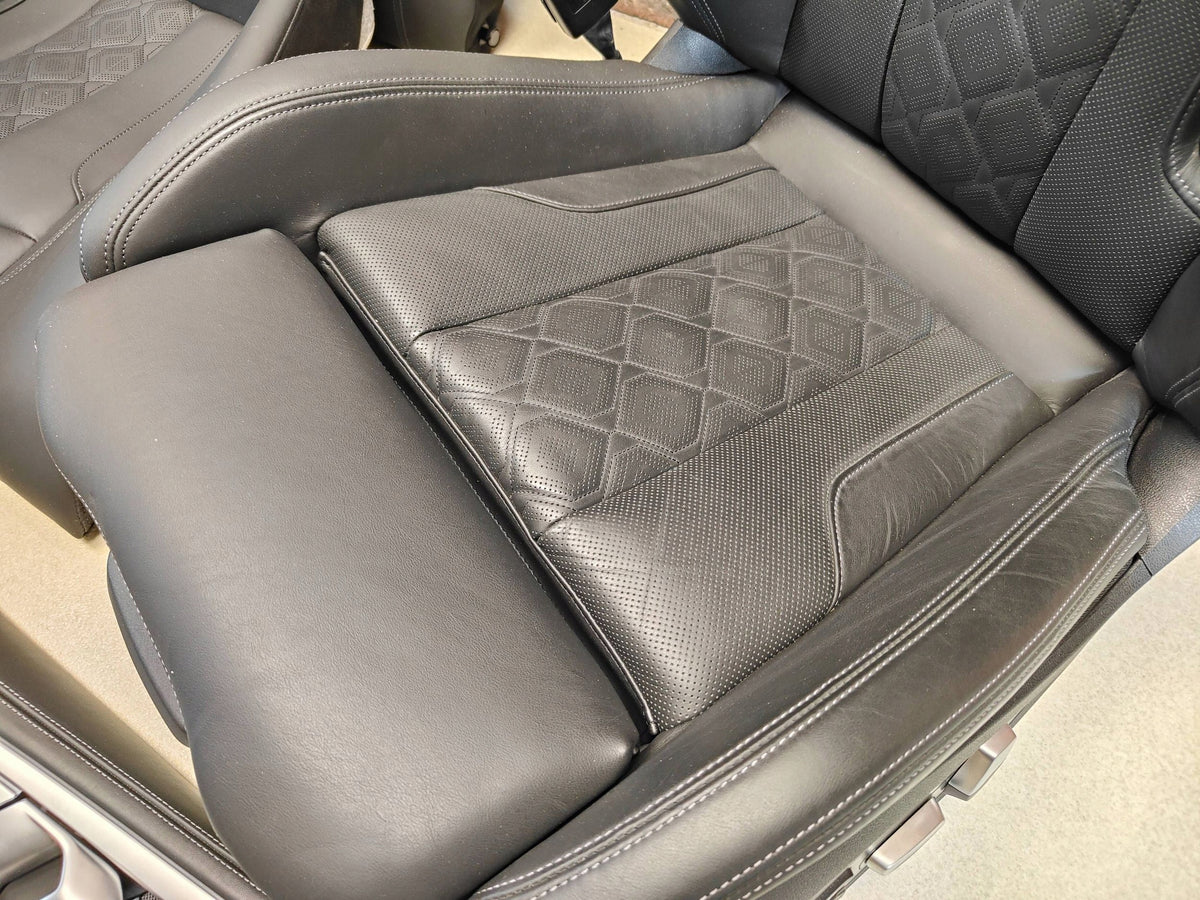 BMW M8 F91 Cabrio – X3SW sort Merino-interiør med ventilation – uden airbags – foto 2
