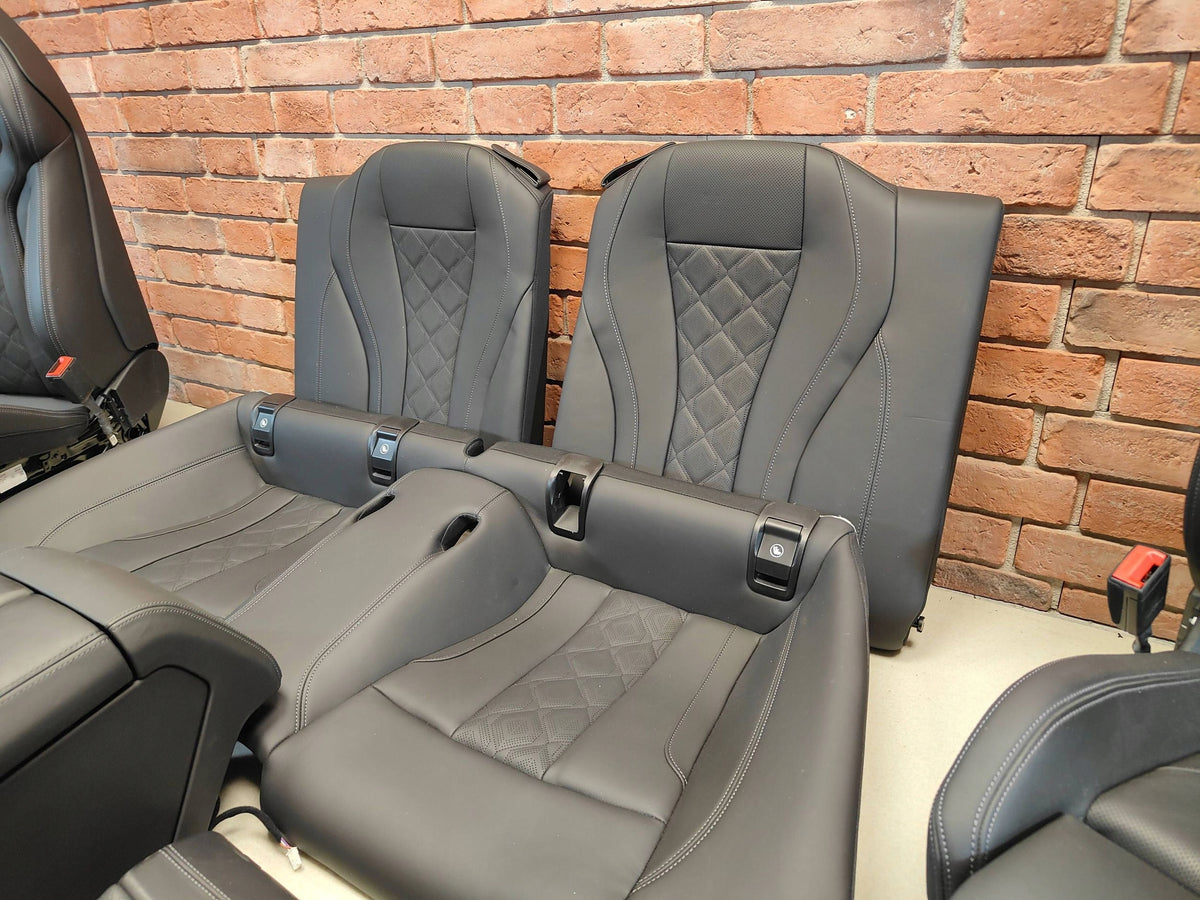 BMW M8 F91 Cabrio – X3SW sort Merino-interiør med ventilation – uden airbags – foto 3
